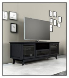 Salamander Designs - A/V Cabinet for Most Flat-Panel TVs Up to 80" - Black - Front_Zoom
