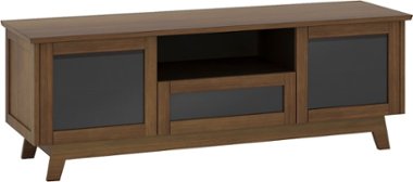 Salamander Designs - A/V Cabinet for Most Flat-Panel TVs Up to 80" - Medium Walnut - Front_Zoom