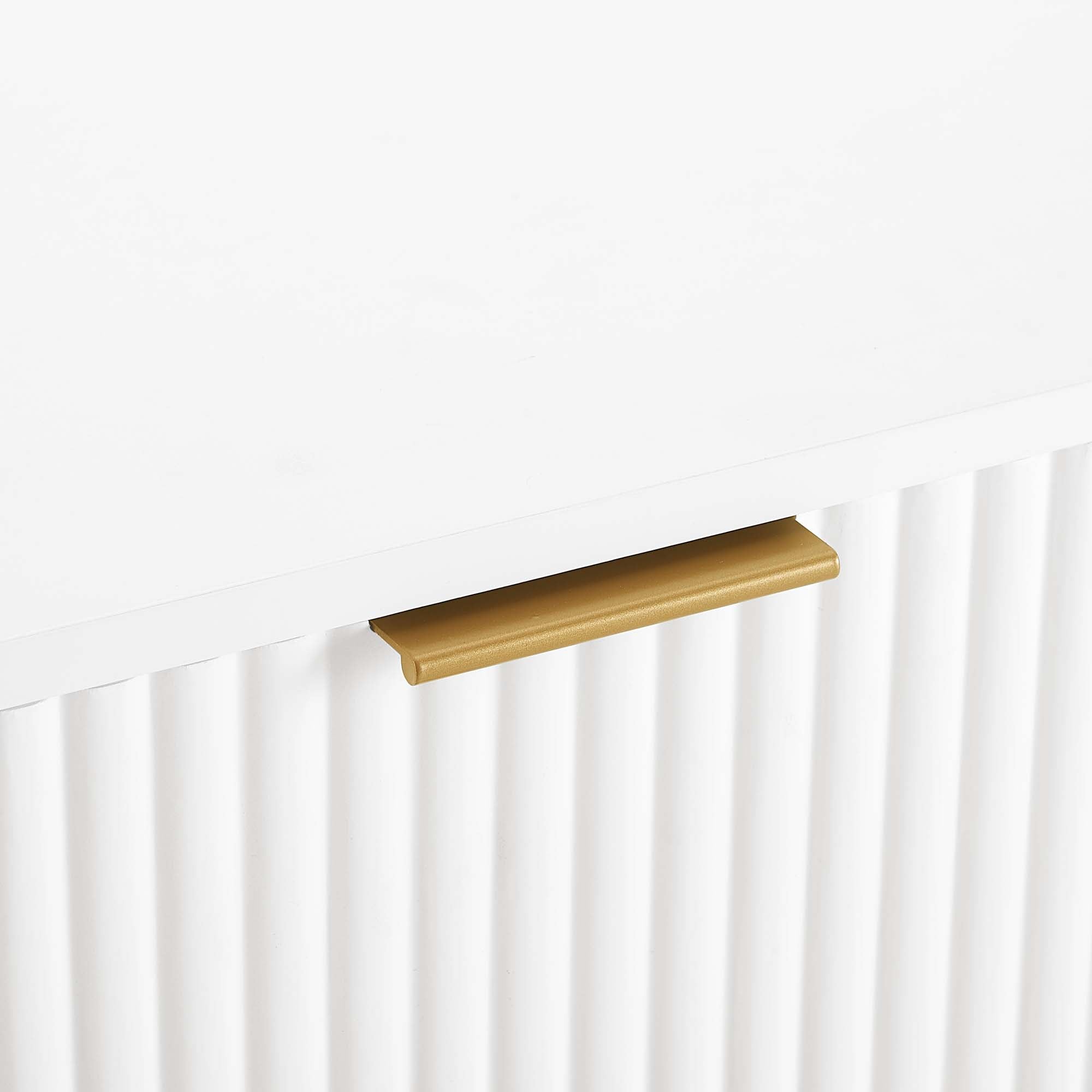 Alt View 2. Manhattan Comfort - Dumbo Modern 20" Fluted Nightstand - White.