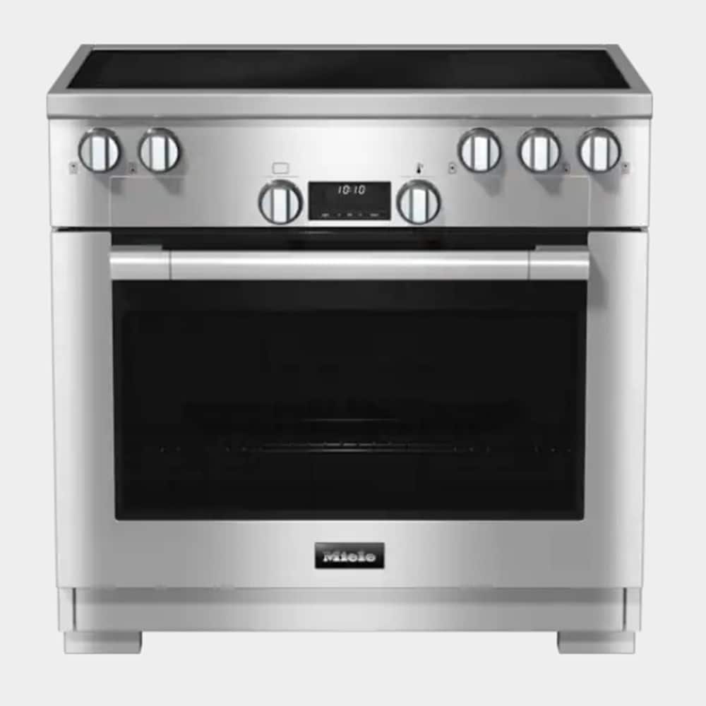 "Miele - HR 1432i-3 36"" Freestanding Induction Range with TwinPower Convection - Clean Touch Steel" price history on PriceWatchPro