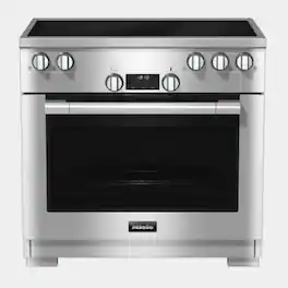Miele - HR 1432i-3 36" Freestanding Induction Range with TwinPower Convection - Clean Touch Steel