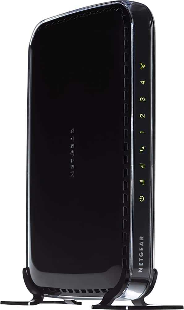 Angle. NETGEAR - Universal Wi-Fi Dual-Band Range Extender with 4-Port Ethernet Switch - Black.