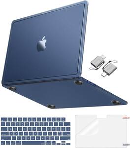 mosiso - 4in1 Kit Case for MacBook Air 13 inch Case M5 M4 M3 M2 Cover for MacBook Air 13.6 Case A3449 A3240 A3113 A2681 2026-2022 - Midnight