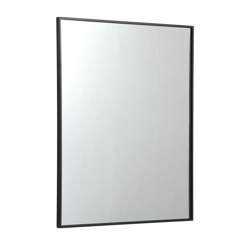 Alt View 6. Elegant Decor - Metal frame rectangle mirror 30 inch in Black - Black.