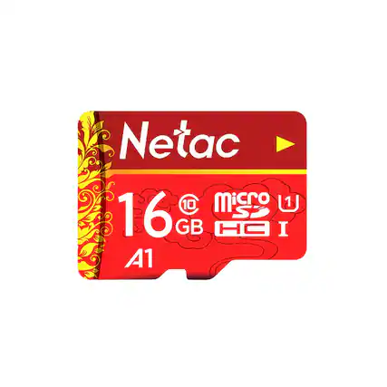 Front. Netac - 16GB microSDHC Memory Card U1 C10 A1 for Dashcams, Security Cameras & Mobile Devices.
