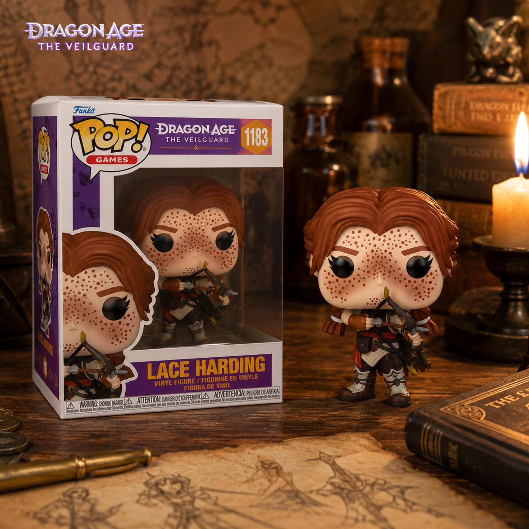 DRAGON AGE THE VEILGUARD  
Funko POP! THE VEILGUARD 1183 GAMES  
LACE HARDING FIGURINE EN VINYLE VINYL FIGURE 1 FIGURA DE VINIL  
ADVERTENCIA: PELIGRO DE ASFIXIA / ÉTOUFFEMENT  
ATTENTION: DANDER