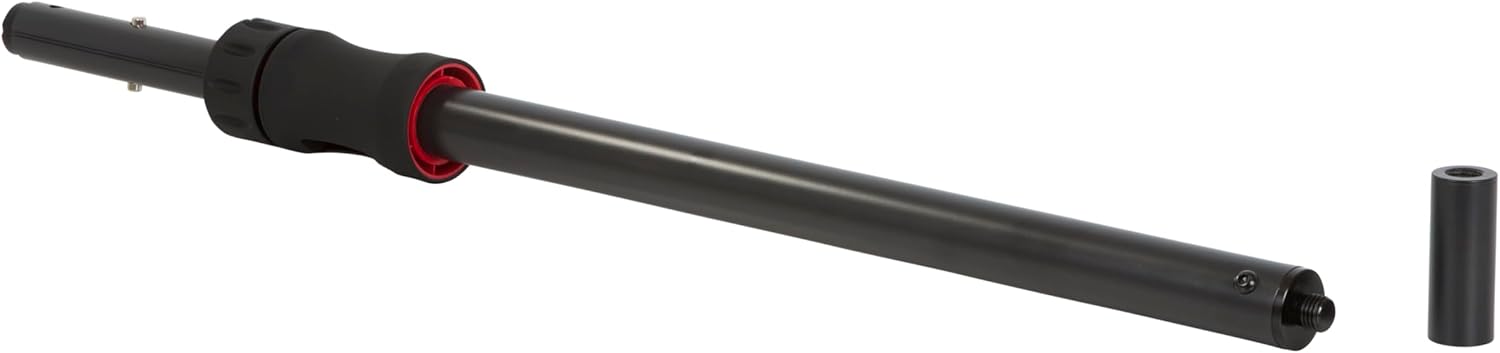 Angle. Gator Frameworks - ID Series Sub Poles w/ Carry Bag with Pair Of LiftEEZ Piston-Driven Adjustable Speaker Poles, 35mm & M20 Mount Adapters - Black.