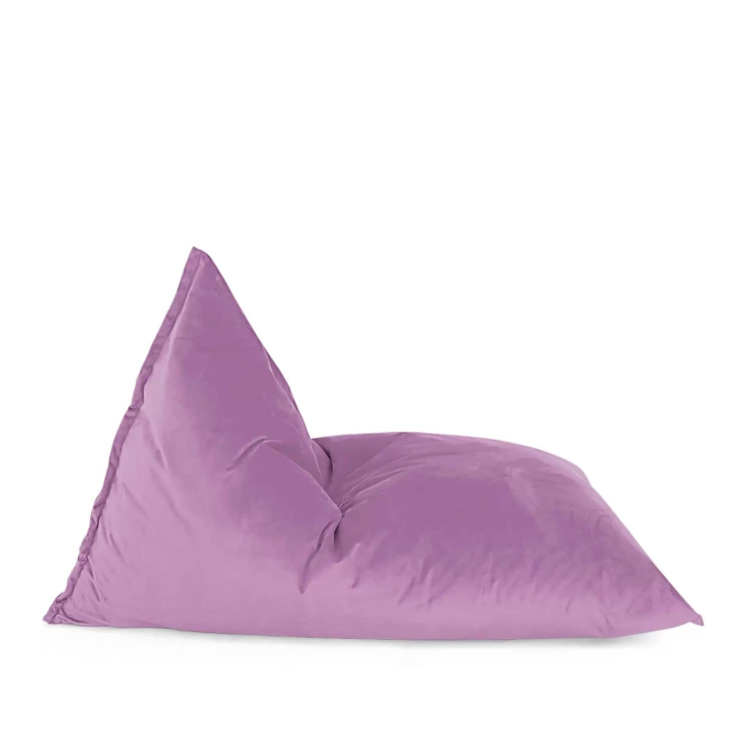 Lotus Lounge Chair - Large Ecogami Velvet Bean Bag Cover - 59" x 43.25" - Pink