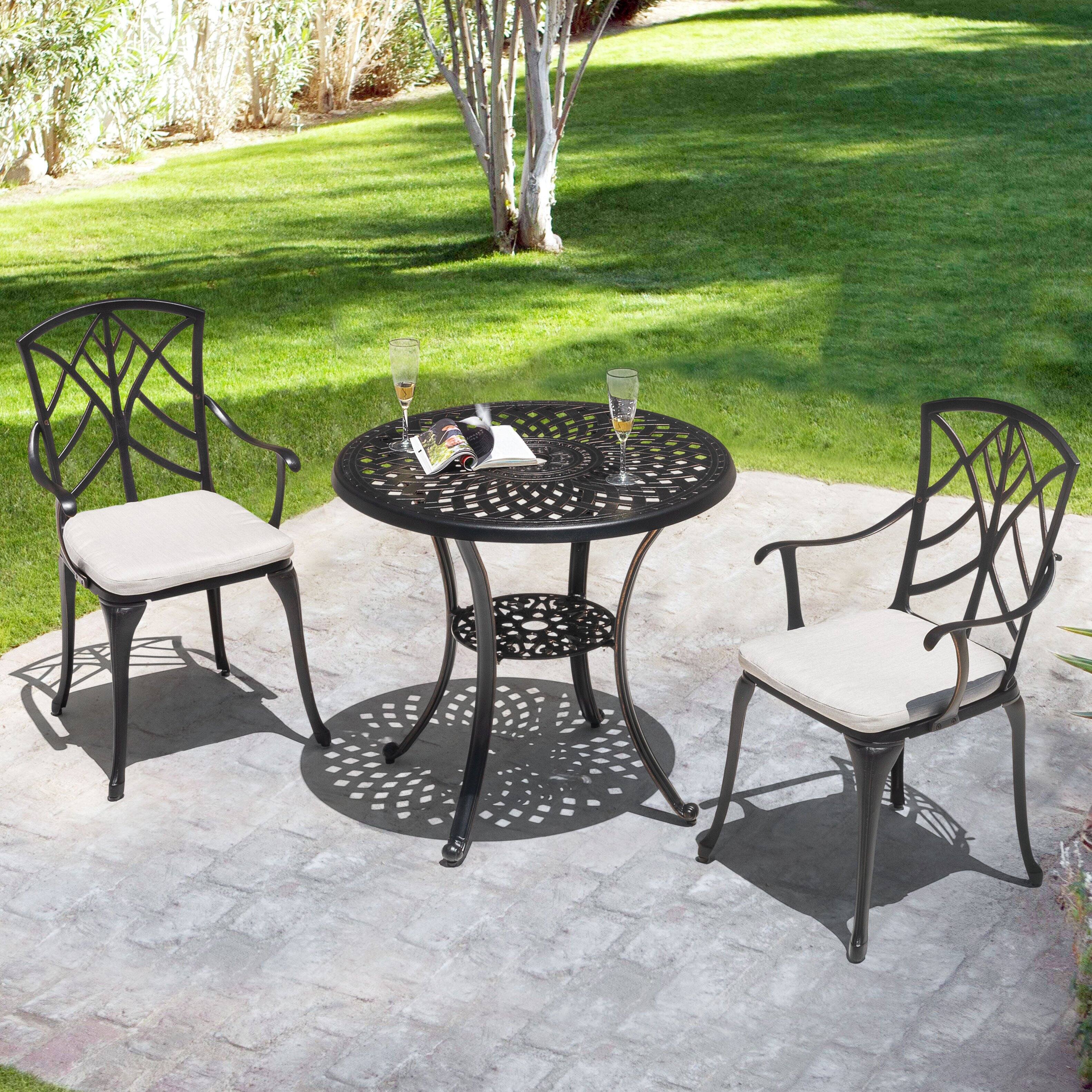 Left. Nuu Garden - Outdoor 2-Pack 15" x 16" x 1.2" Chair Seat Cushions with Straps - Gray.