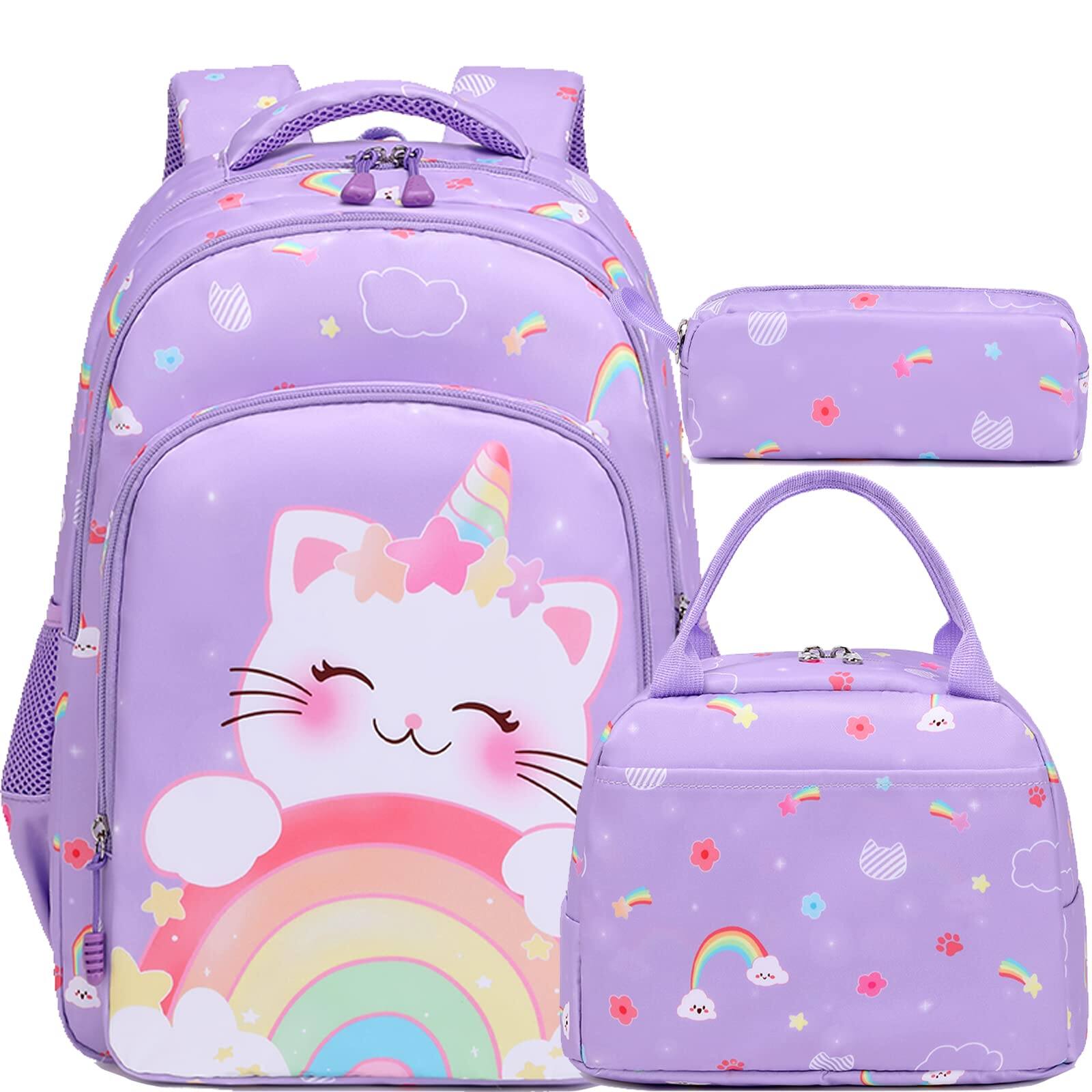 Pacoar Cade Girls' Elementary School Backpack With Lunch Box To Bag ...