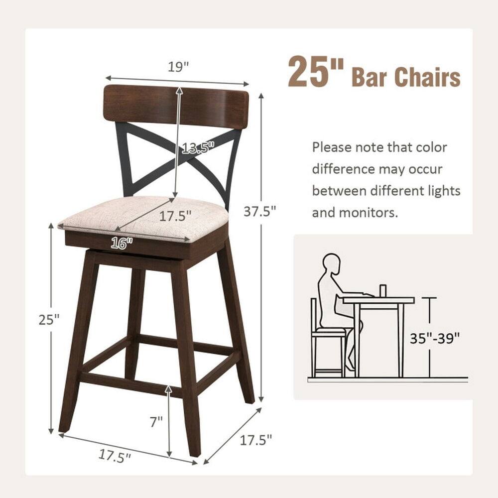 25" Bar Chairs

19"  
13.5W  
17.5"  
37.5"  
16"  
25"  
7"  
17.5"  

Please note that color difference may occur between different lights and monitors.