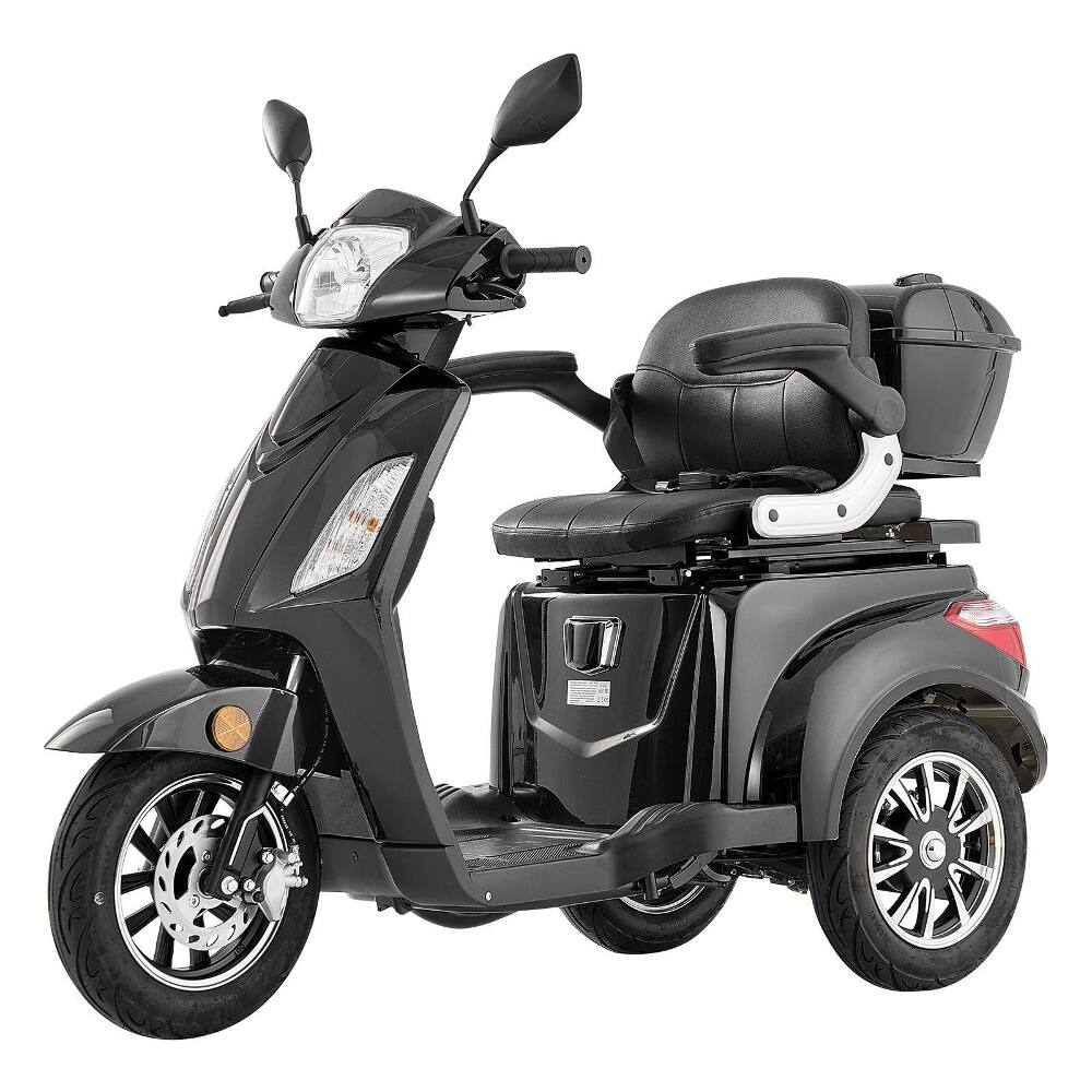 Alt View 6. Loheer - Loheer Heavy Duty 3-Wheel Mobility Scooter 1000W All Terrain 500lbs Capacity Long Range Electric Wheelchair for Adults - Red.