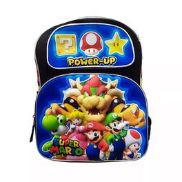 Super Mario Bros. - Super Mario 12 Inch 3D Molded Kids Backpack - Blue