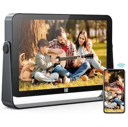 Front. Kodak - RWF-109 GRAY 10.1 inch 1920x1200 IPS FHD-2+32GB, Smoky Gray, Touch Screen, Wifi Digital Photo frame - Gray.