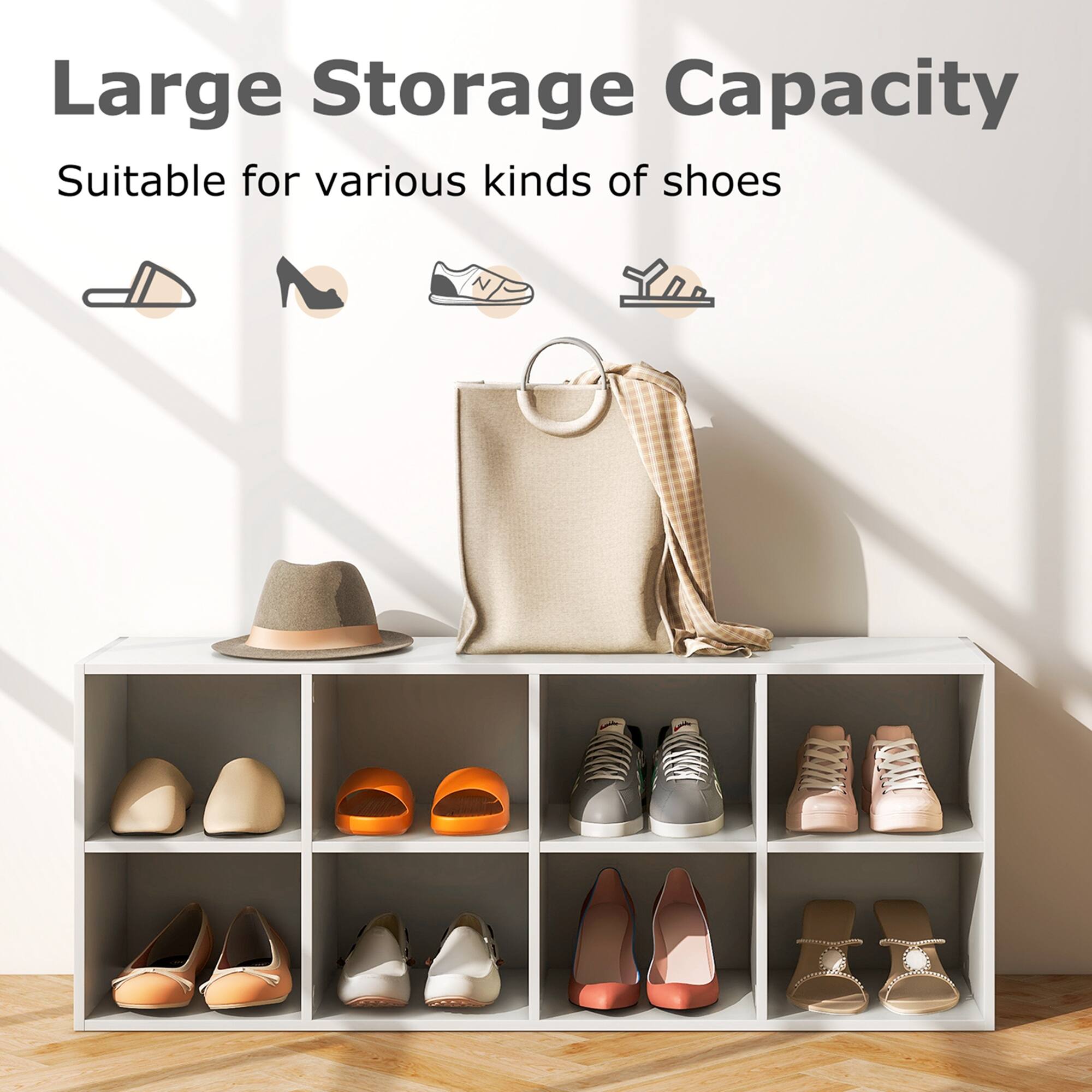 Large Storage Capacity Suitable for Various Kinds of Shoes