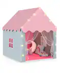 Front. Sugift - Kids Playhouse Tent with Star Lights & Mat for Girls & Boys, Indoor/Outdoor Gift.