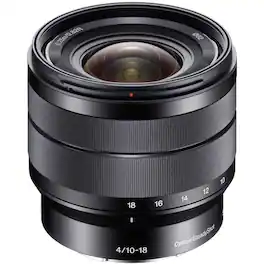 Sony - E 10-18mm F4 OSS Lens Sel1018 for E Mount - (International Model) - Black