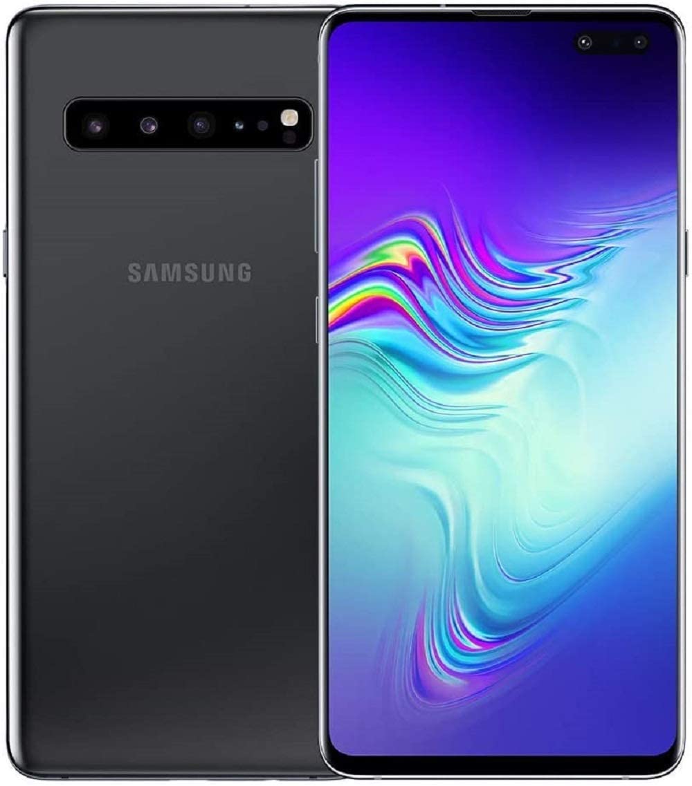 Angle. Samsung - Samsung Galaxy S10 5G G977U (Fully Unlocked) 256GB - Majestic Black.