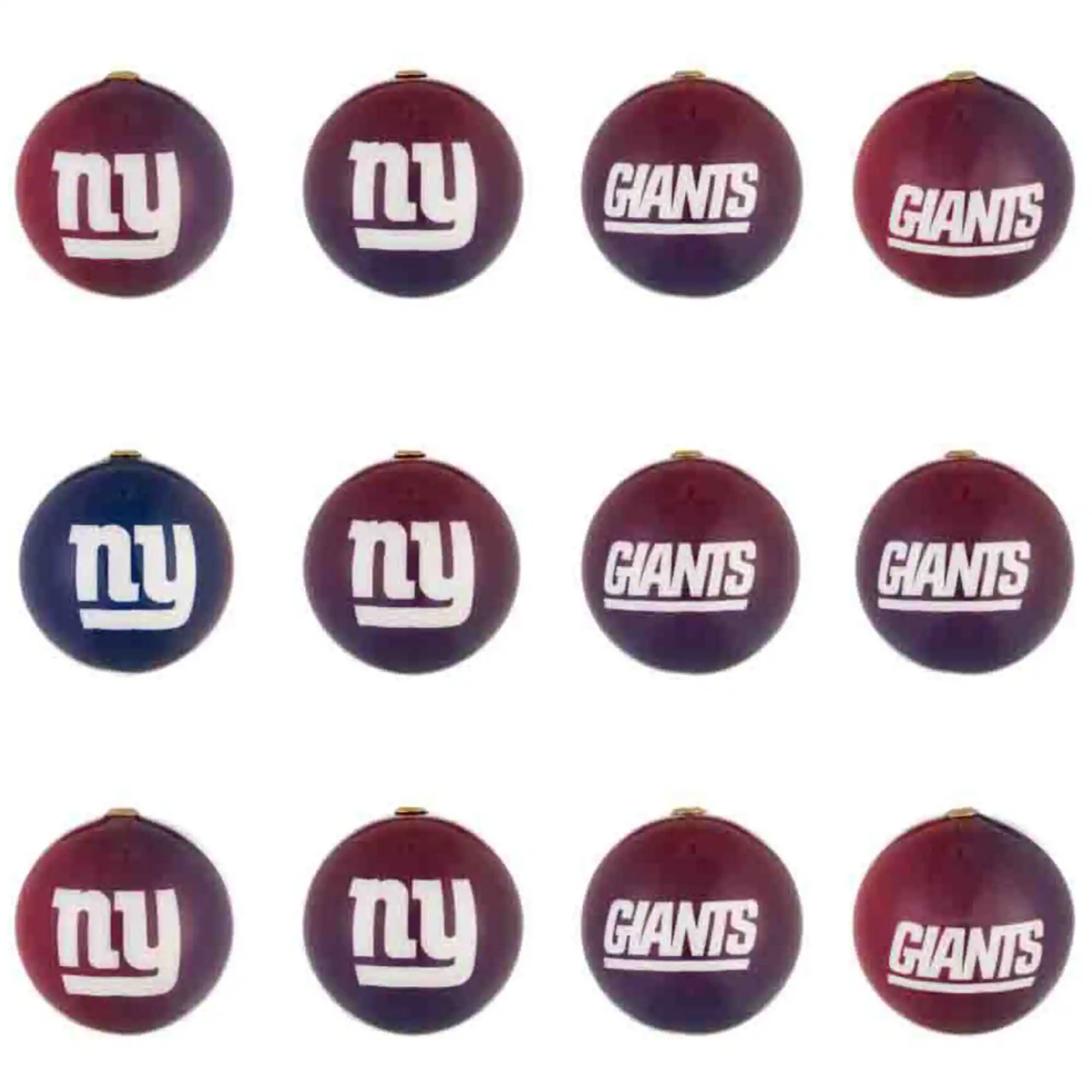 Evergreen Enterprises - New York Giants Holiday Ball Ornaments 12-Pack - Multicolor