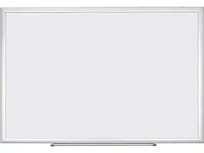 Front. U Brands - U Brands Basics Melamine Dry-Erase Whiteboard, Aluminum Frame, 6' x 4' (033U00-01) - Aluminum Frame.