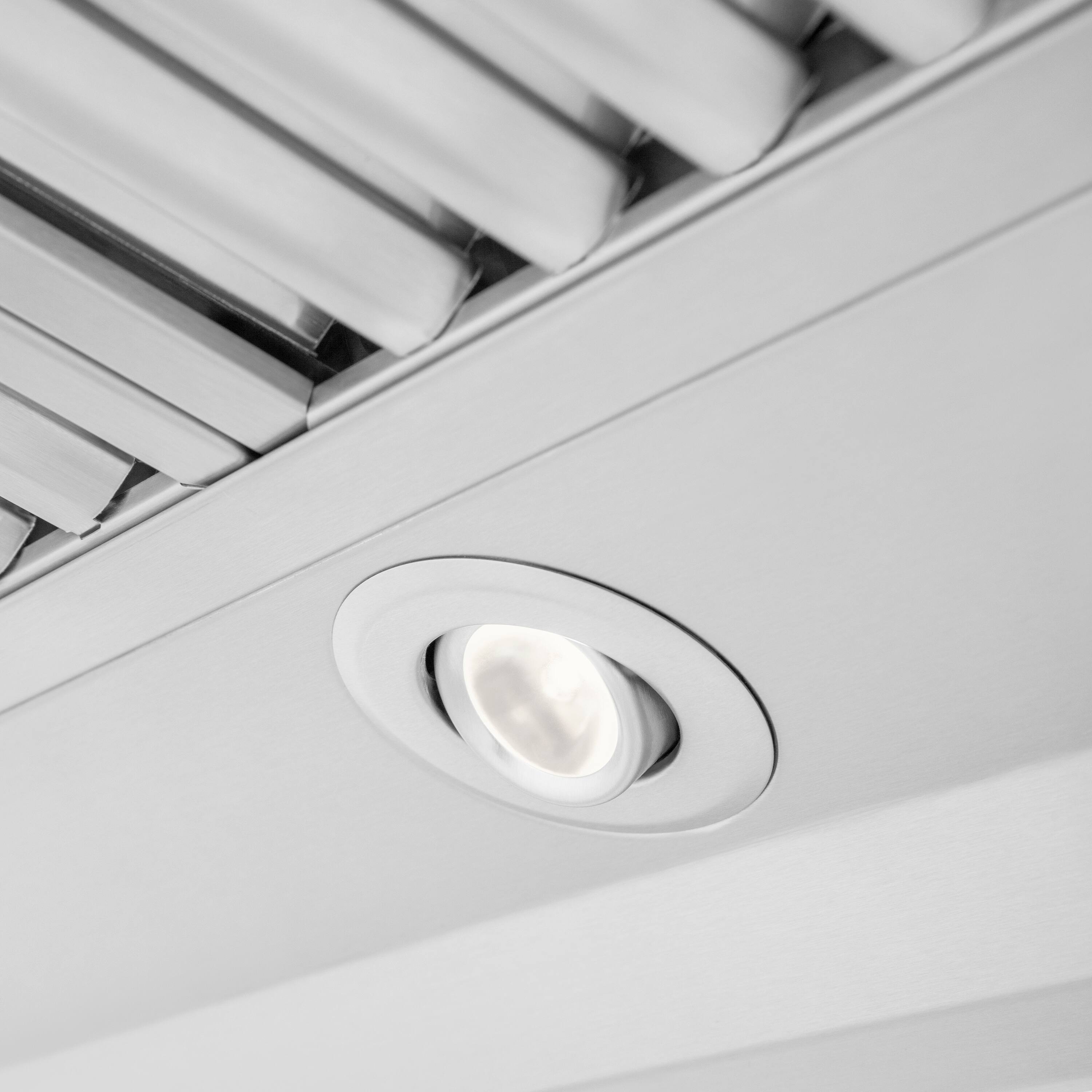 Alt View 2. ZLINE - ZLINE 48 in. Ducted Professional Wall Mount Range Hood in Stainless Steel (KECOM-48) - Stainless steel.