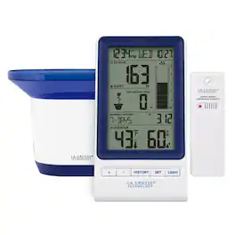 La Crosse Technology - Wireless Rain Station with Temperature and Humidity - Blue/White