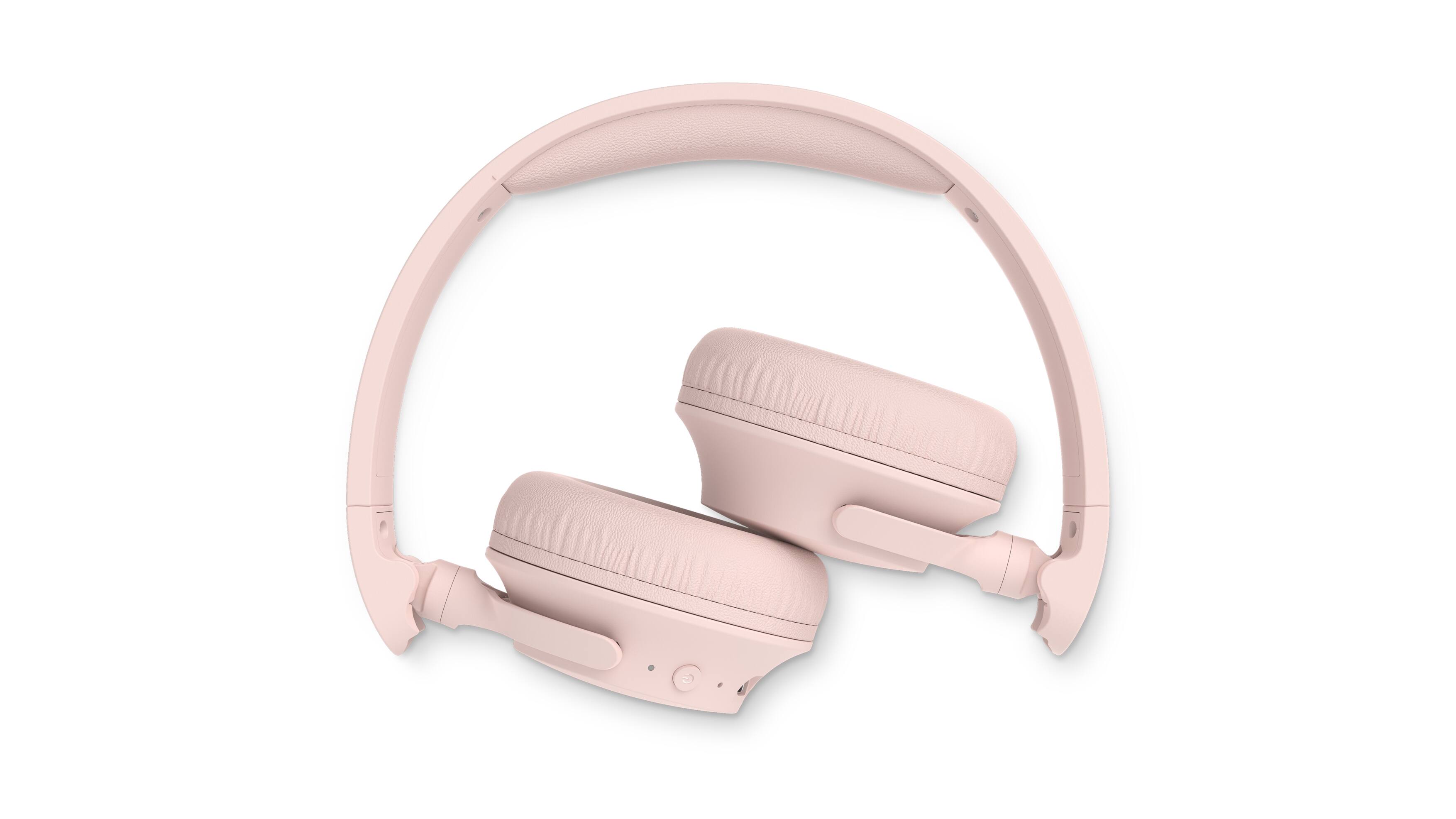 Angle. Philips - TAH4000 Wireless On-Ear Bluetooth Headphones, 70H Playtime, Dynamic Bass - Pink.