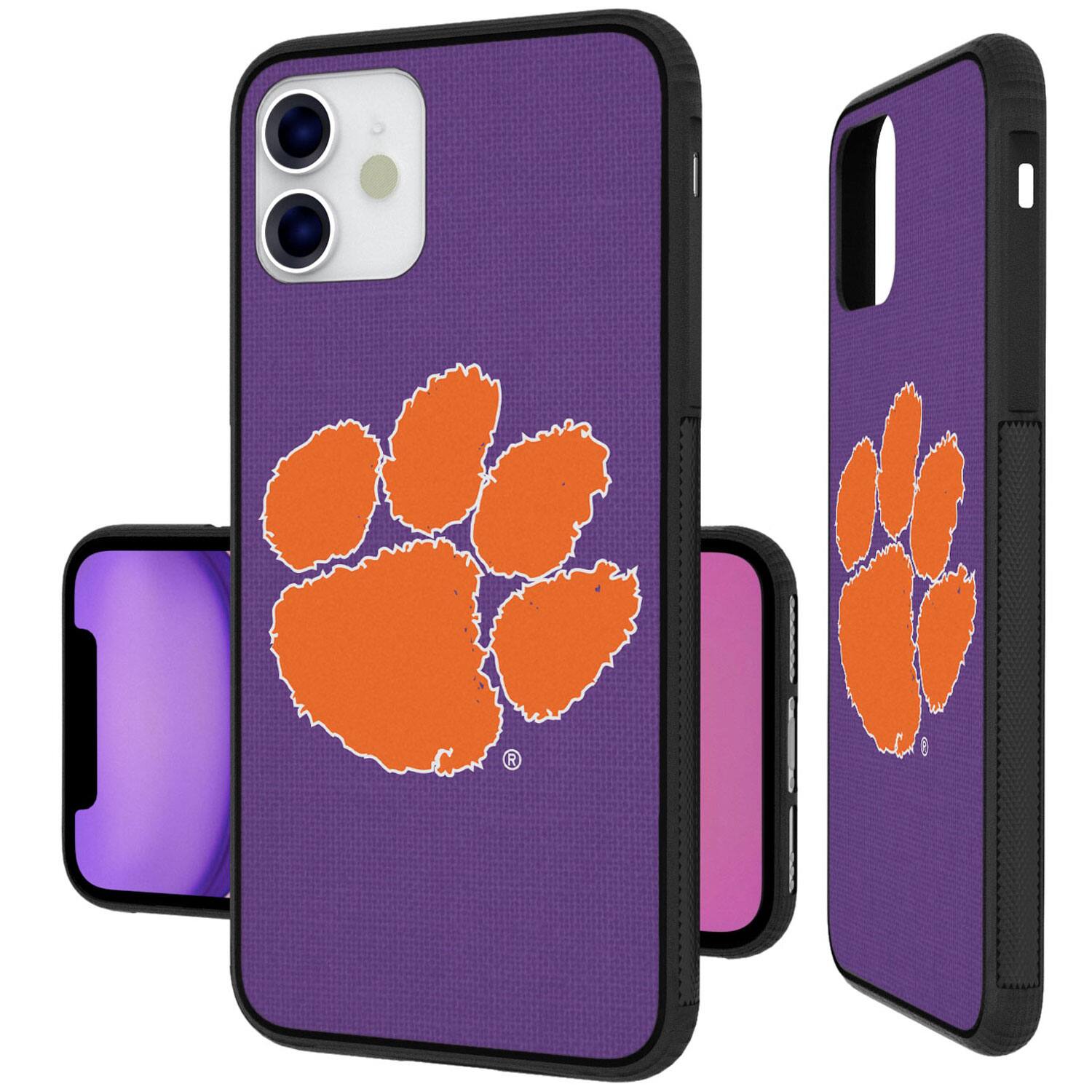 Alt View 1. Keyscaper - Clemson Tigers iPhone Solid Design Bump Case - 13 Pro Max - Multicolor.