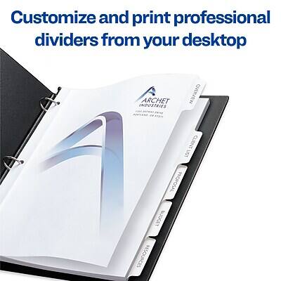 Customize and print professional dividers from your desktop

ARCHET INDUSTRIES

OVERVIEW
CLIENT
PROPOSAL
BUDGET
RESOURCES