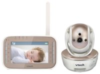 Front Zoom. VTech - VM343 Video Baby Monitor with 4.3" Screen - White/Champagne.