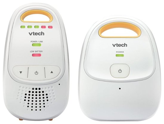 Front Zoom. VTech - Audio Baby Monitor - White/Yellow.