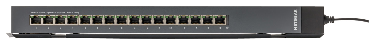 NETGEAR - 16-Port 10/100/1000 Mbps Gigabit Smart Managed Plus Click Switch - Black