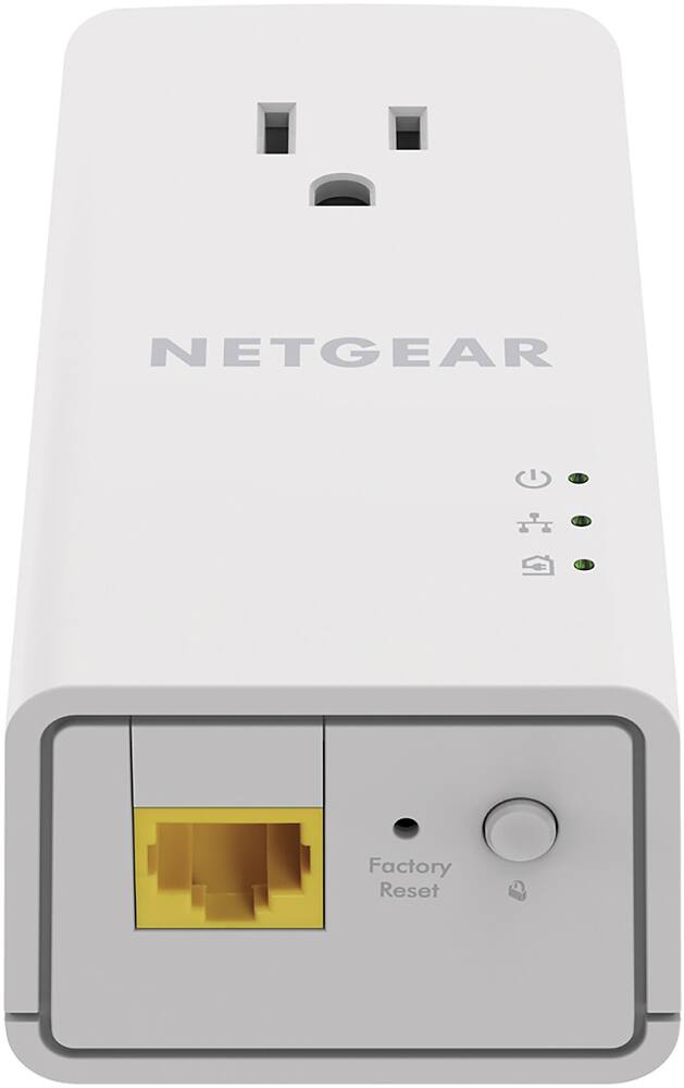 Alt View 12. NETGEAR - Powerline AC1200 Gigabit Ethernet Network Adapter with Extra Power Outlet (2-pack) - White.