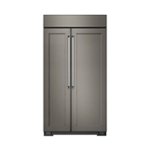 Front. KitchenAid - 30 Cu. Ft. Side-by-Side Built-In Refrigerator - Custom Panel Ready.