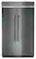 Front. KitchenAid - 30 Cu. Ft. Side-by-Side Built-In Refrigerator - Stainless Steel.