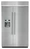 KitchenAid - 29.5 Cu. Ft. Side-by-Side Built-In Refrigerator - Stainless Steel-Front_Standard