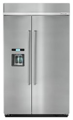 KitchenAid - 29.5 Cu. Ft. Side-by-Side Built-In Refrigerator - Stainless steel - Front_Standard