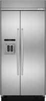 KitchenAid - 25 Cu. Ft. Side-by-Side Built-In Refrigerator - Stainless steel - Front_Zoom