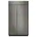 Front. KitchenAid - 25.5 Cu. Ft. Side-by-Side Built-In Refrigerator - Custom Panel Ready.