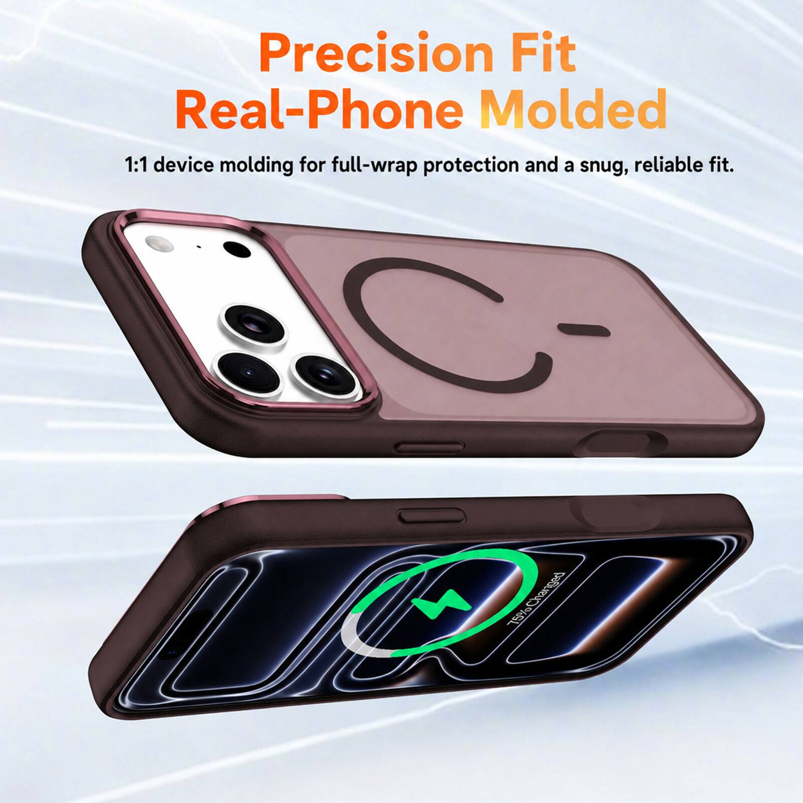 Precision Fit Real-Phone Molded  
1:1 device molding for full-wrap protection and a snug, reliable fit.