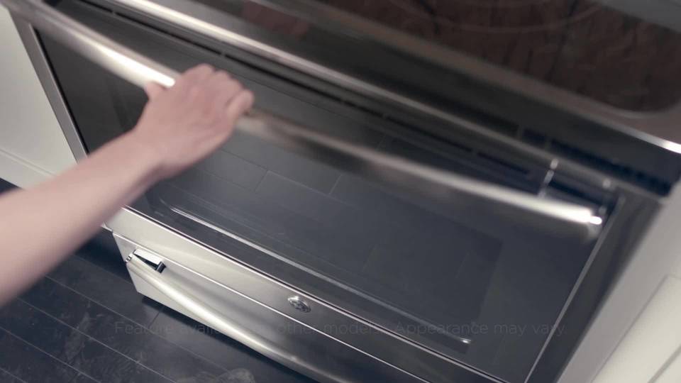 Hidden bake oven interior