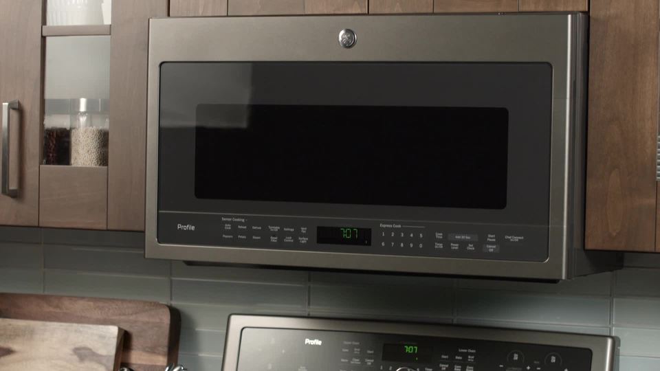 GE - Profile Series 2.1 Cu. Ft. Over-the-Range Microwave with Sensor