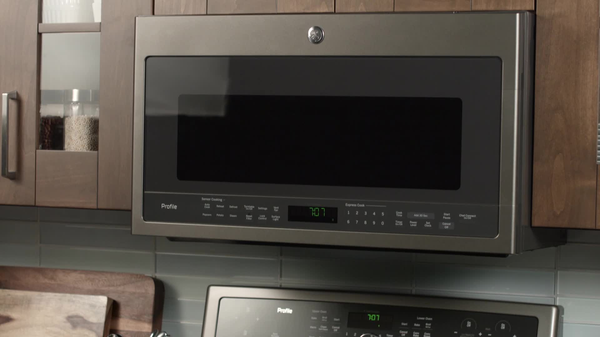 ge 2.1 cu ft over the range microwave