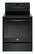 Front. GE - Profile Series 5.3 Cu. Ft. Self-Cleaning Freestanding Electric Convection Range - Black on Black.