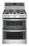 GE - Profile Series 6.8 Cu. Ft. Self-Cleaning Freestanding Double Oven Gas Convection Range - Stainless steel-Front_Standard