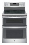 Front. GE - Profile Series 6.6 Cu. Ft. Self-Cleaning Freestanding Double Oven Electric Convection Range - Stainless Steel.