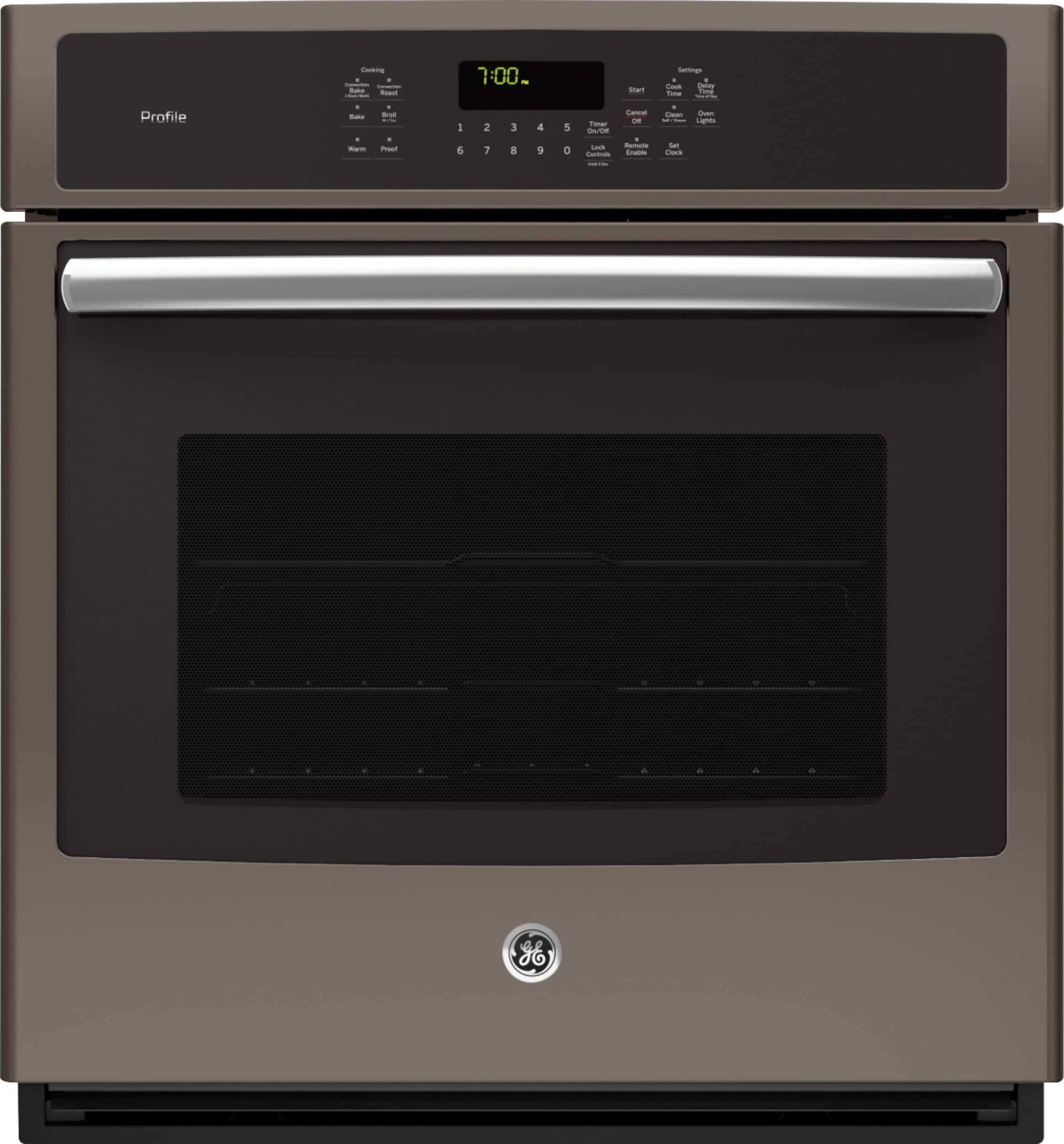Front. GE - Profile 27" Built-In Single Electric Convection Wall Oven.