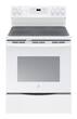 GE - 5.3 Cu. Ft. Self-Cleaning Freestanding Electric Convection Range - White-on-White - Larger Front