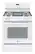 Front. GE - Profile Series 5.6 Cu. Ft. Self-Cleaning Freestanding Gas Convection Range - White on white.