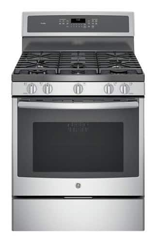 GE - Profile Series 5.6 Cu. Ft. Self-Cleaning Freestanding Gas Convection Range - Stainless steel